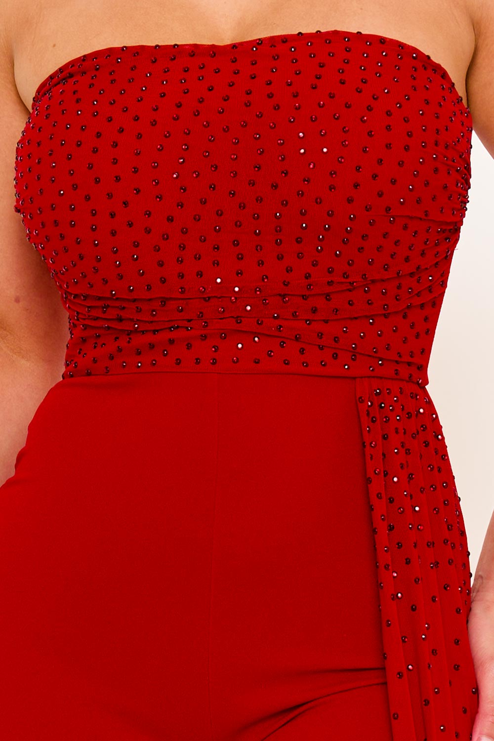 IB2505HP -RHINESTONE ON MESH TUBE TOP JUMPSUIT - Image 7
