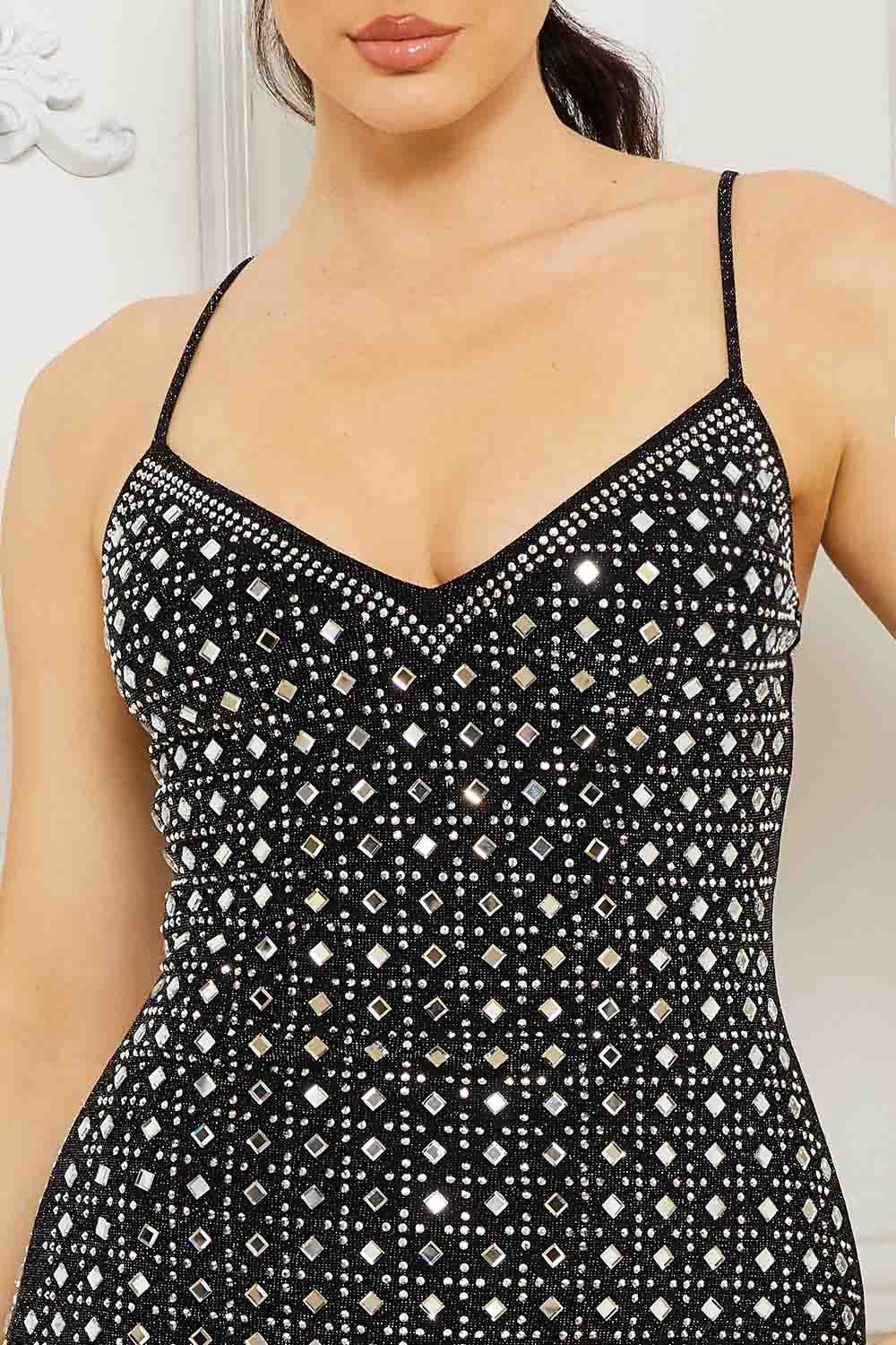 ID9950SP - RHINESTONE EMBELLISHED MINI DRESS - Image 6