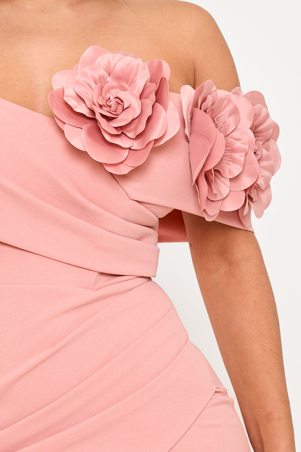 SDM1837JP - FLOWER CORSAGE OFF THE SHOULDER MAXI DRESS - Image 12