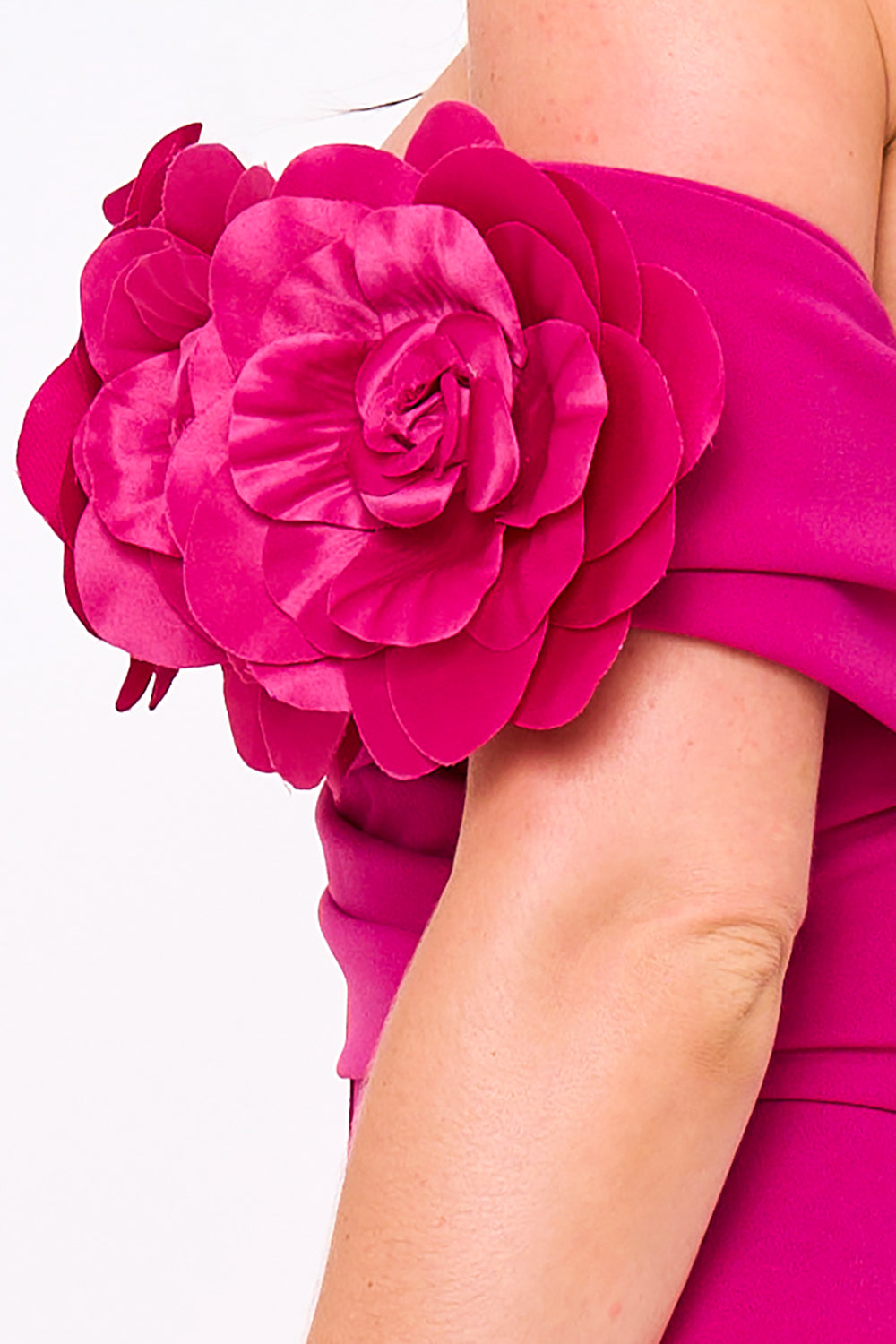 SDM1837JP - FLOWER CORSAGE OFF THE SHOULDER MAXI DRESS - Image 8