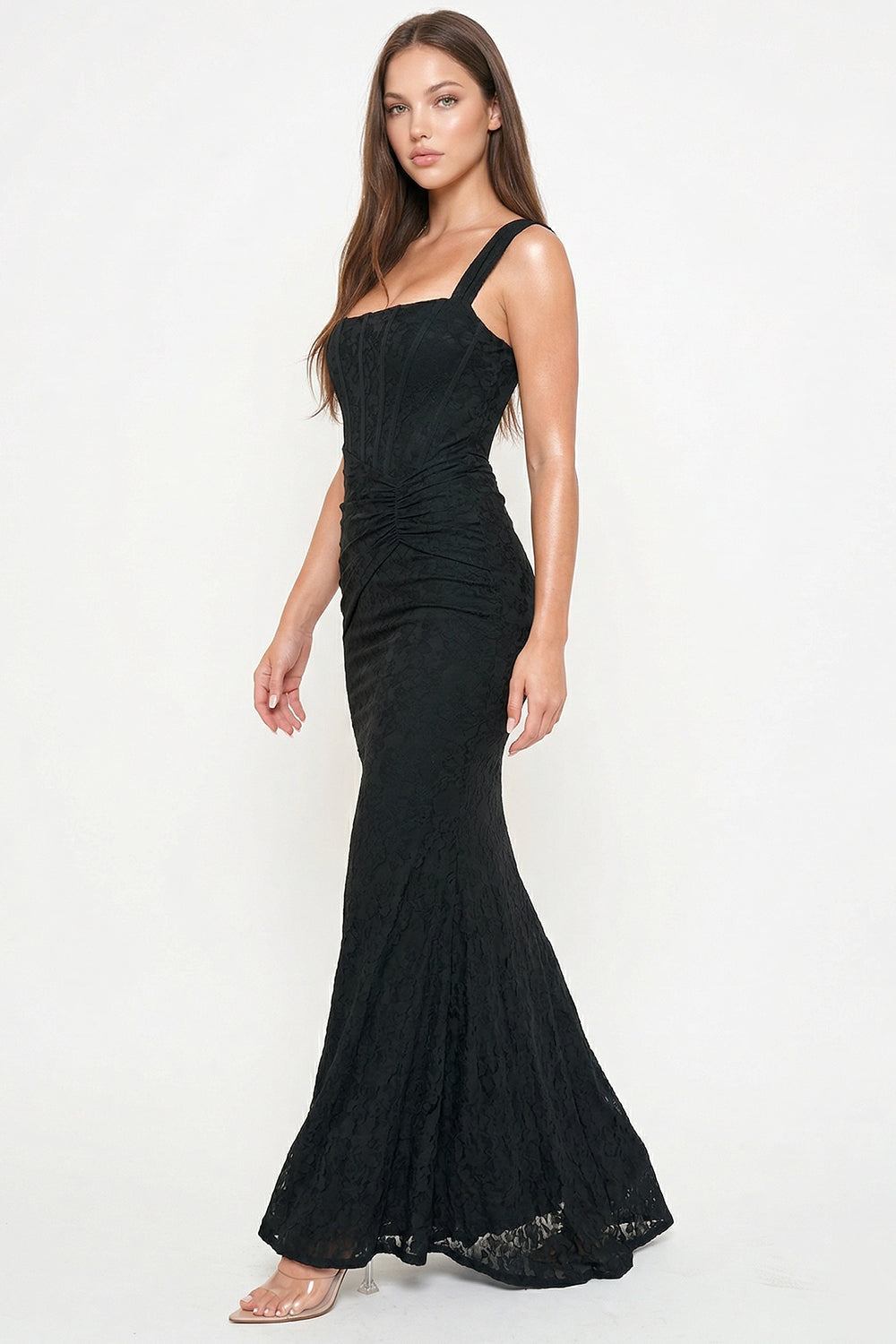 SDM2038SP - BUSTIER BODICE WITH TWIST ON THE SIDE MAXI DRESS - Image 11