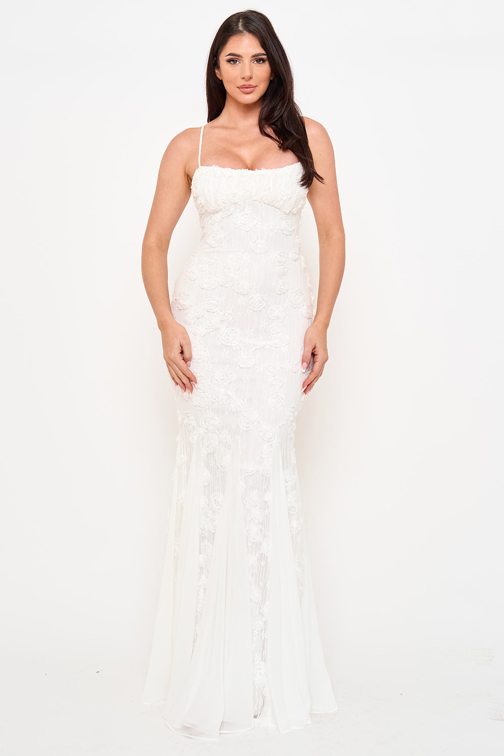 SDM2264SP - STRETCH LACE MERMAID MAXI DRESS - Image 7