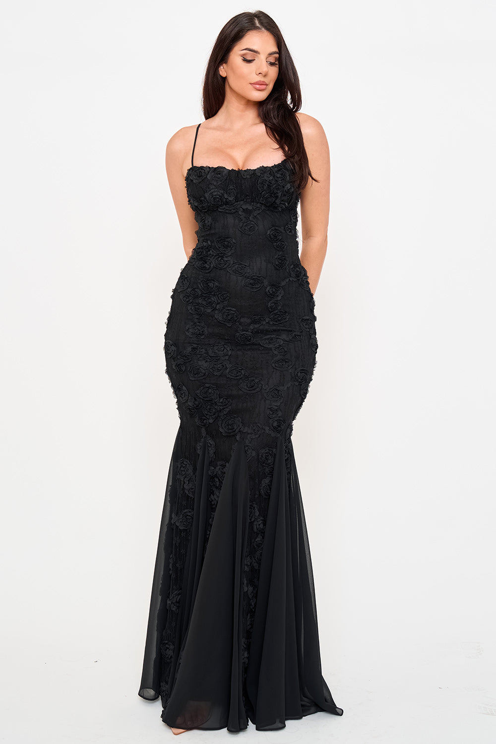 SDM2264SP - STRETCH LACE MERMAID MAXI DRESS - Image 4