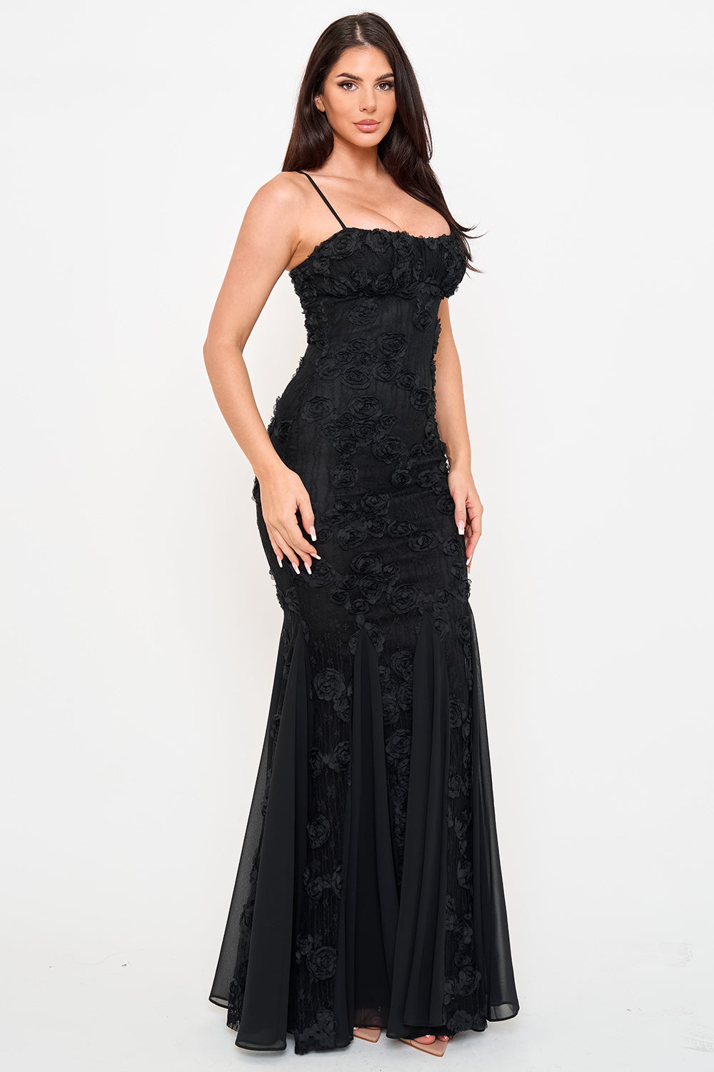 SDM2264SP - STRETCH LACE MERMAID MAXI DRESS - Image 3