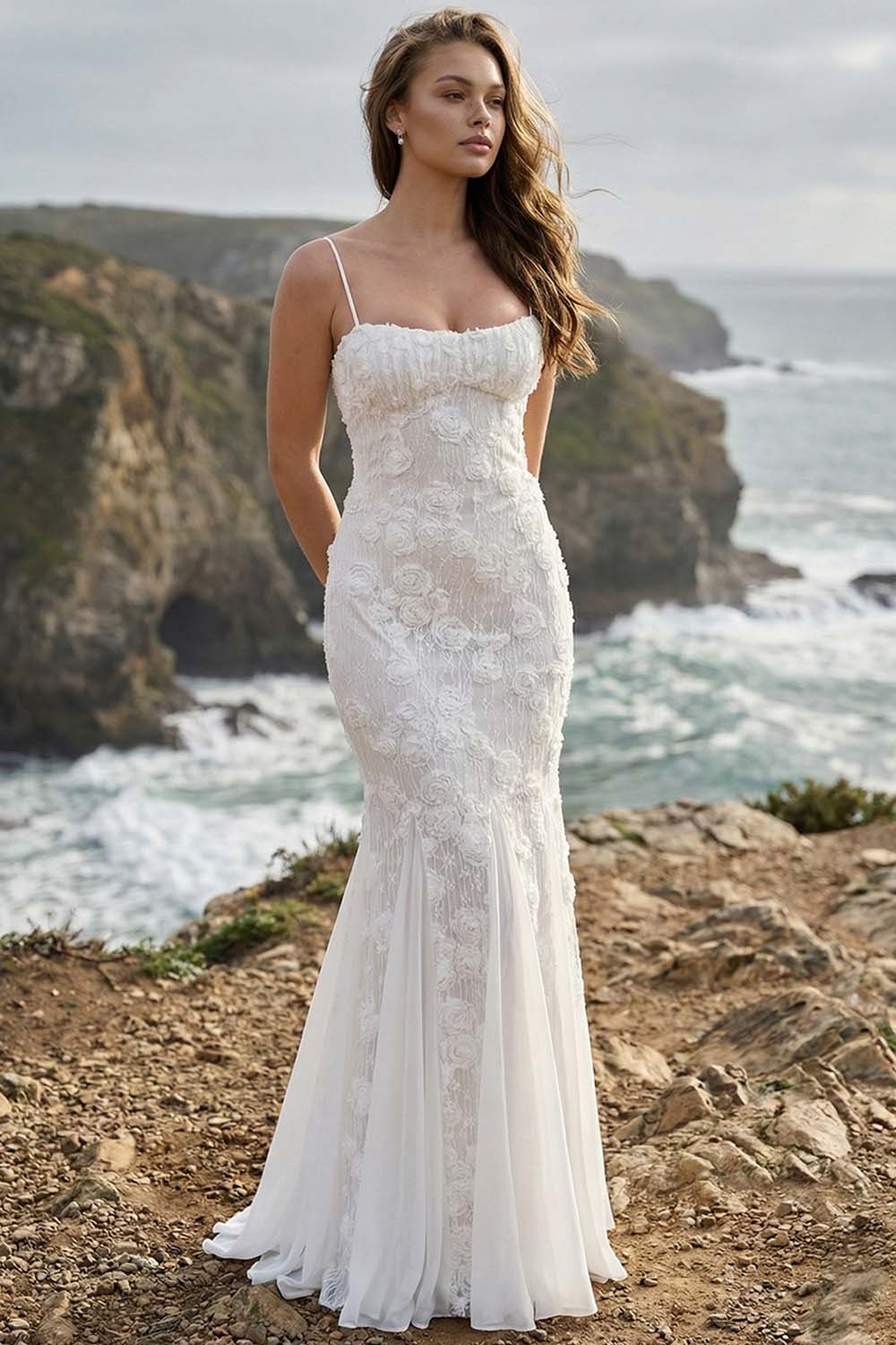 SDM2264SP - STRETCH LACE MERMAID MAXI DRESS - Image 6